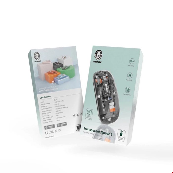 ماوس بی سیم گرین لاین مدل Transparent Mouse 2