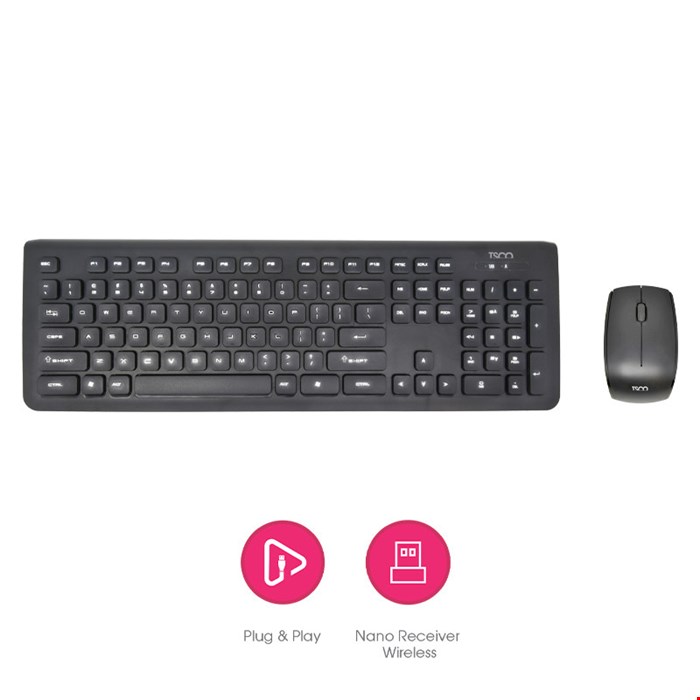 کیبورد و ماوس بی سیم تسکو مدل TKM 7018