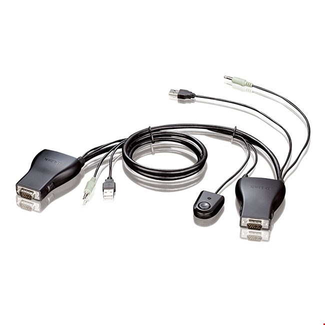  سوئیچ کی وی ام دی لینک 2 پورت DKVM-222 